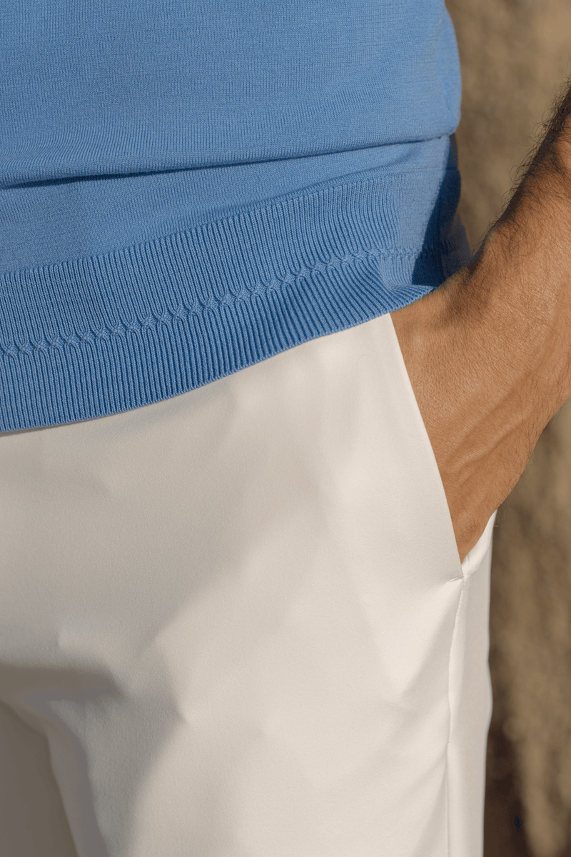 Plain Knitted Polo — Royal Blue