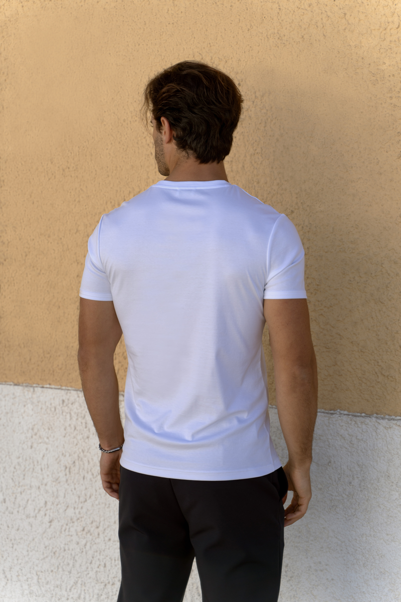 Mercerized Cotton T-Shirt â€” White