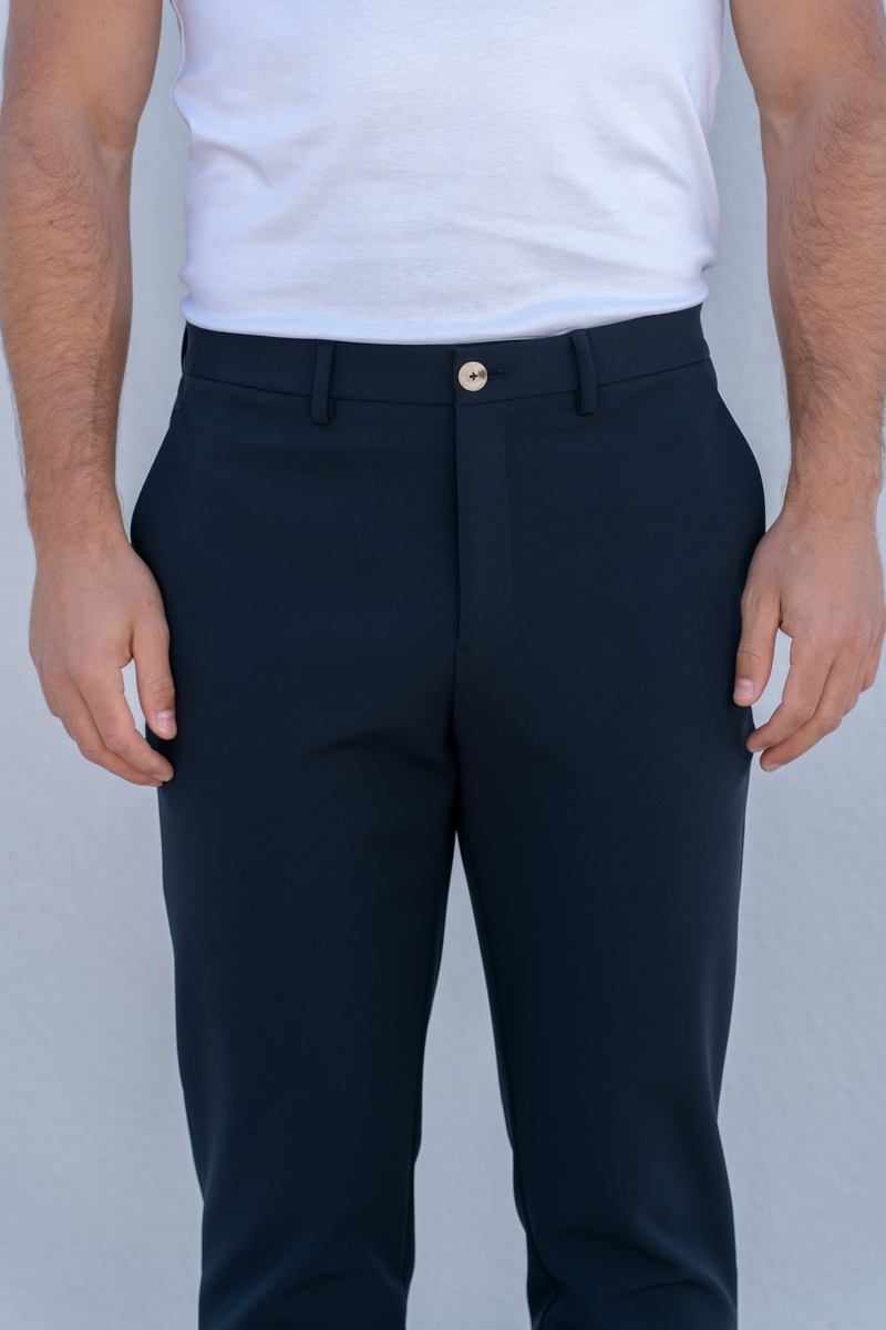 Smart Casual Trousers â€” Navy