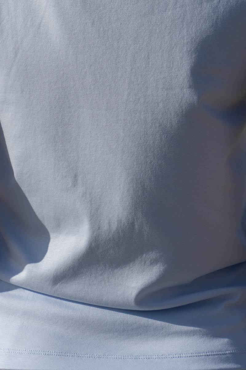 Mercerized Cotton T-Shirt â€” Light Blue