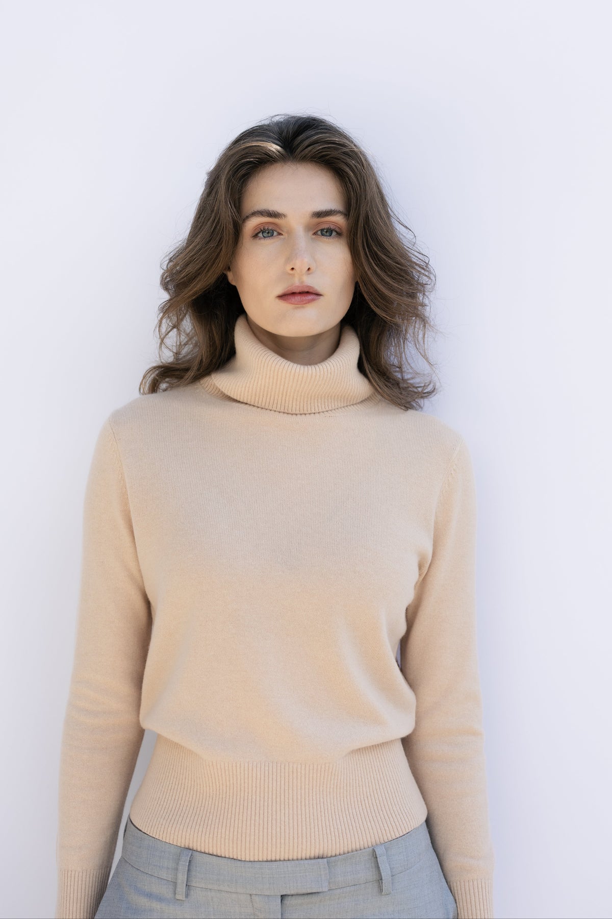 Wool-Cashmere High Neck, Lin