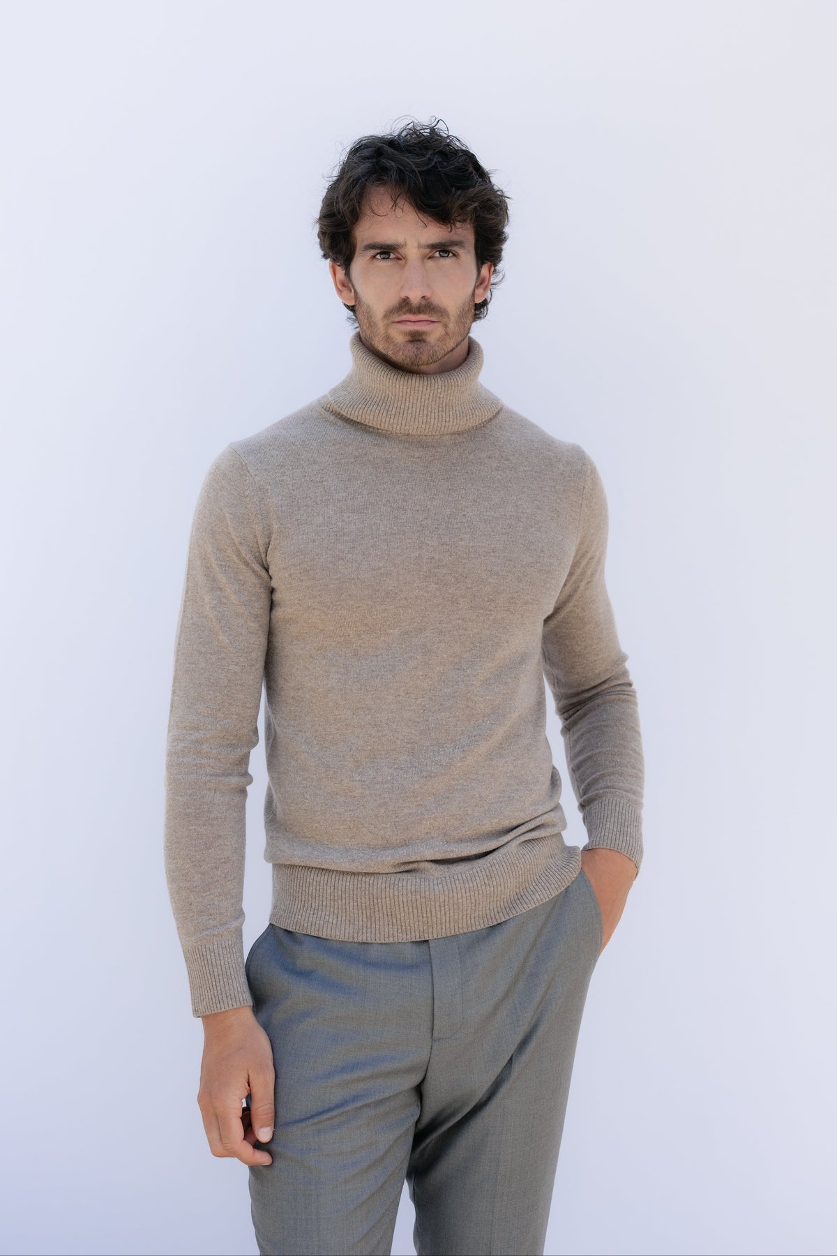 Men: Wool-Cashmere High Neck