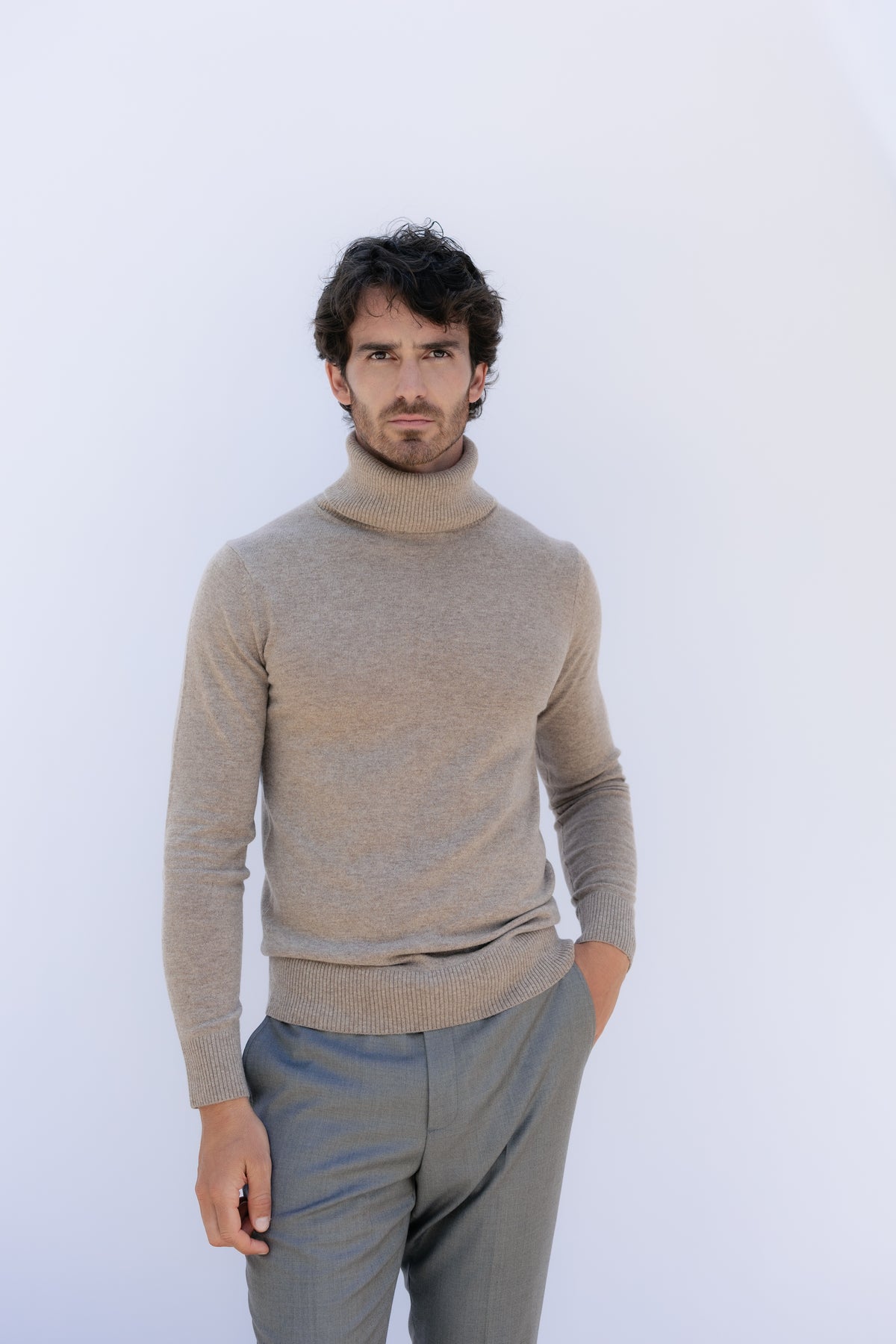 Wool-Cashmere High Neck